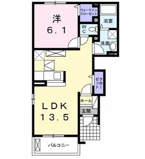 メゾン・ラ・フレーシュII【1階】の間取り