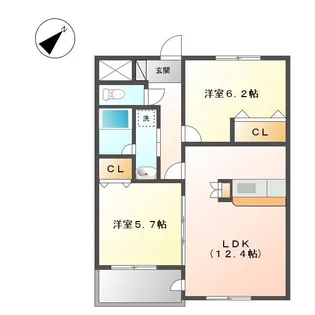 SERENO2(セレーノ)【1階】の間取り