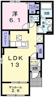 ジェルメ今在家【1階】の間取り