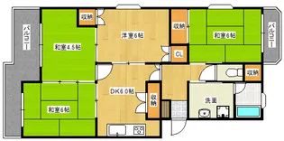 サンハイツミユキ【1階】の間取り