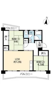 UR中山五月台【5階】の間取り