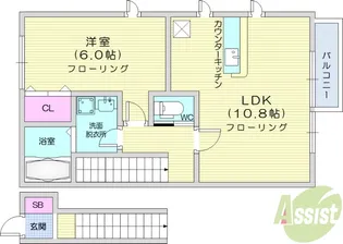 もとき荘【2階】の間取り