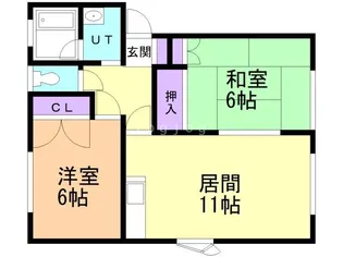 ライフインロメリアB【1階】の間取り