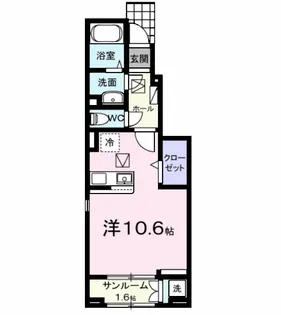 福島県郡山市富田町字西原【アパート】の間取り