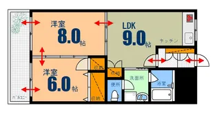 本逕寺ビル【4階】の間取り