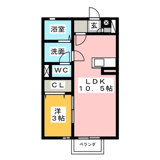 COMODO楠III【2階】の間取り