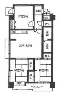 レジデンスマサノ1【5階】の間取り