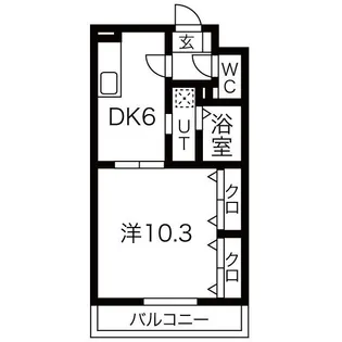 JUWELIER(ユーベリア)【3階】の間取り