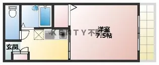 アパートメントカヤ中原【1階】の間取り