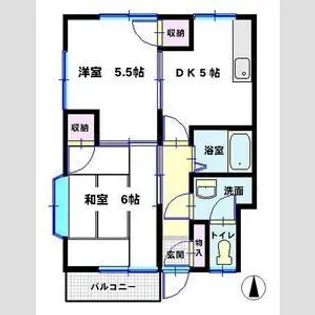 増田ハイツA【1階】の間取り