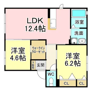 シャーメゾン谷町【1階】の間取り