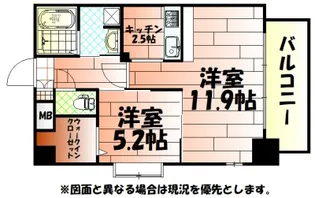 リンデンバウム京町【11階】の間取り
