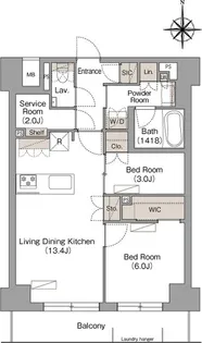 ヴェール・クレール武蔵小杉【4階】の間取り