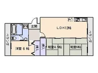 メゾン勧修【4階】の間取り
