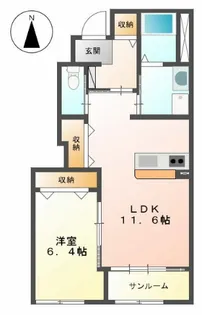 センチュリーカーサII【1階】の間取り