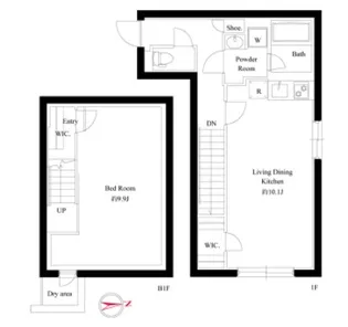 グローリオシェルト神宮前の間取り