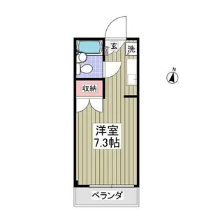 1Rの間取り画像