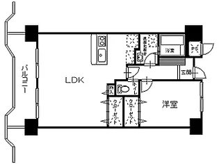 八戸シティマンション【6階】の間取り