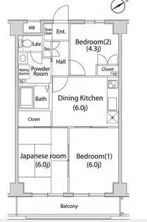 グレイスコート蕨【3階】の間取り