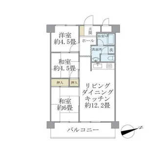 シャルム・K・カーサ【3階】の間取り