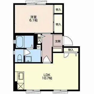 グランメールB【1階】の間取り