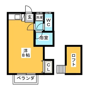 ハイツアサミ【2階】の間取り