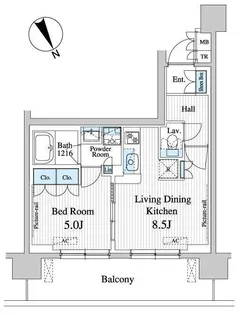プレノ清澄庭園【5階】の間取り