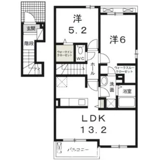 群馬県高崎市上並榎町【アパート】の間取り