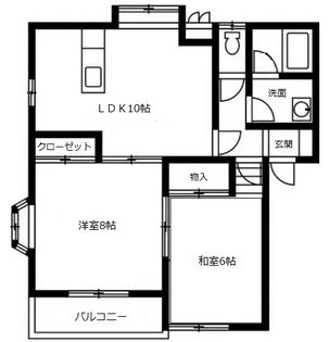 アーバン萩原【1階】の間取り