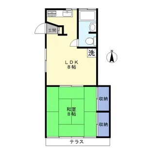 コーポ大岡山【1階】の間取り