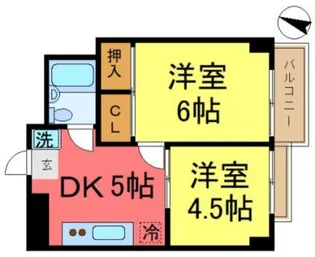 キャッスルマンション新小岩【4階】の間取り