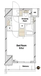 ガリシアグランデ江戸川橋【6階】の間取り