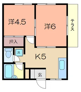 メゾン高部B【2階】の間取り
