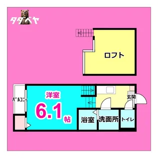 アーバンコート堀田【1階】の間取り