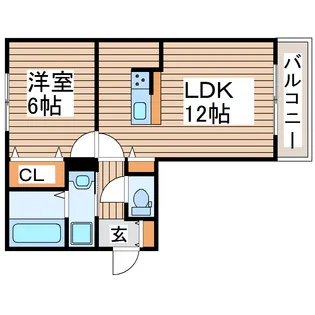 レコルト木町【3階】の間取り