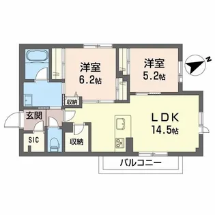 メープル【2階】の間取り