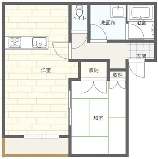 コーポグリーンヒルズ【1階】の間取り