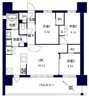 センチュリー千葉みなと【2階】の間取り