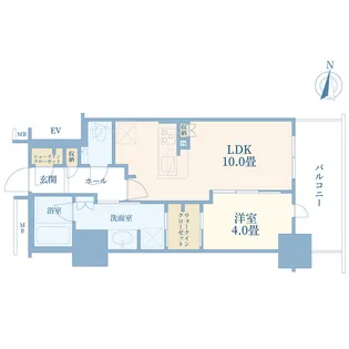 ルミナリータワー池袋【6階】の間取り