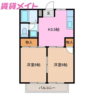 シーサイドハイツ【2階】の間取り