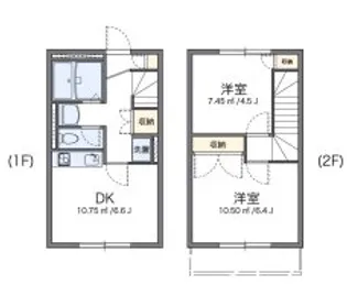 東京都昭島市美堀町2【アパート】の間取り