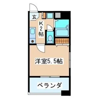 シティマンション錦町【6階】の間取り