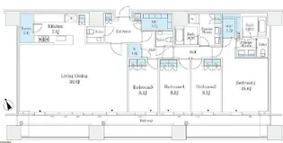 麻布台ヒルズレジデンスB【28階】の間取り