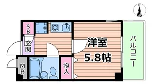 グランディール三津屋【2階】の間取り