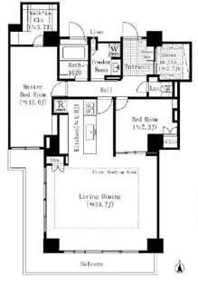 恵比寿ガーデンテラス弐番館【3階】の間取り
