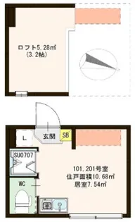 東京都北区中十条3【アパート】の間取り