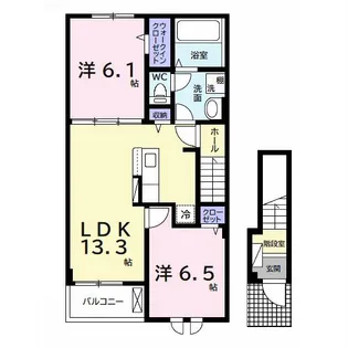 カナサティーラ【1階】の間取り