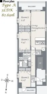 スプランディッド品川DUE【3階】の間取り