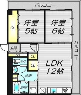 アパートメントK’S福島【9階】の間取り