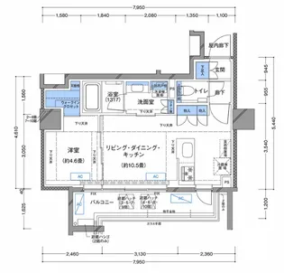 ラティエラ横濱大通り公園【3階】の間取り